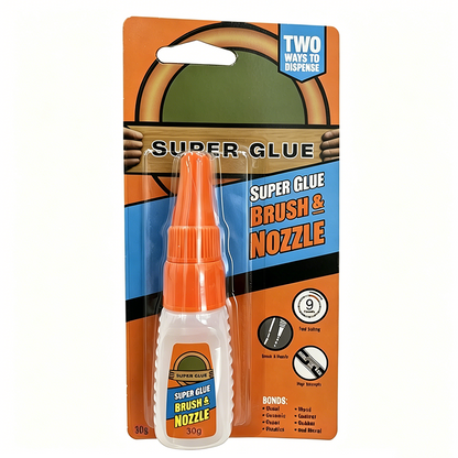 🔥Limited-time offer-Multi-Purpose Super Glue with Brush & Nozzle Applicator