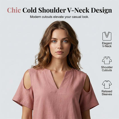 🔥New Arrivals & Special Offers-Solid Color Relaxed Fit Tunic and Trousers Outfit