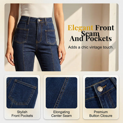 🔥New styles now on sale-Women's High-Waisted Flared Capri Jeans