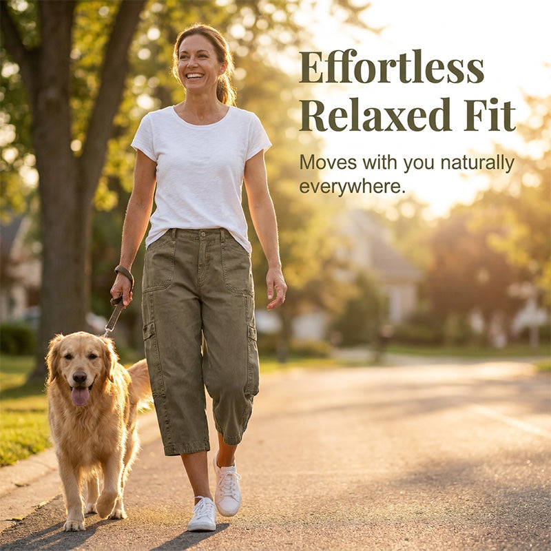 🔥New styles now on sale-Relaxed Casual Cargo Capris