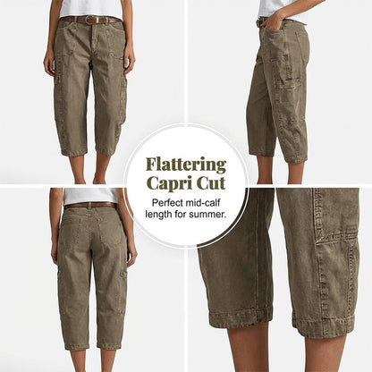 🔥New styles now on sale-Relaxed Casual Cargo Capris