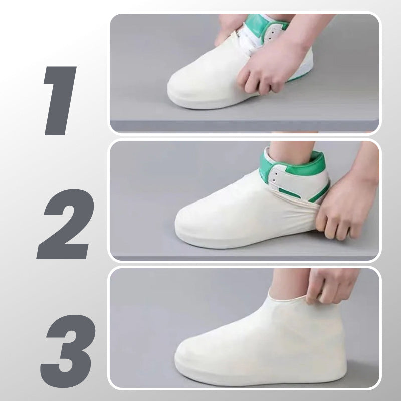 🌧️ Rainy-Day Essential | Reusable Waterproof Non-Slip Shoe Covers