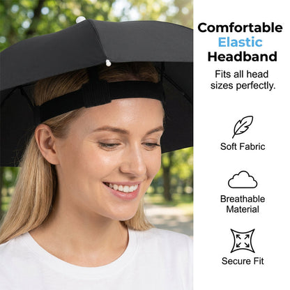 ⌛Today's Special-Lightweight Folding Sun Rain Headwear Umbrella Hat