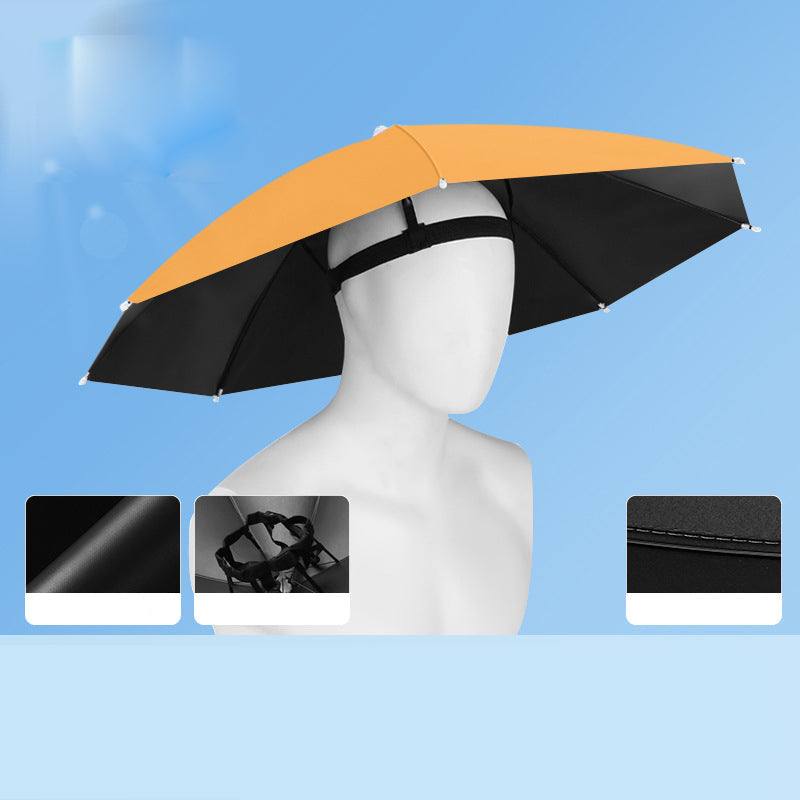⌛Today's Special-Lightweight Folding Sun Rain Headwear Umbrella Hat