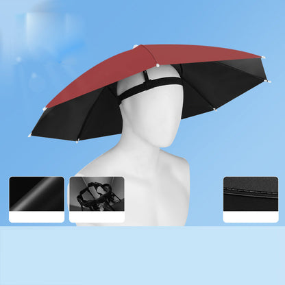 ⌛Today's Special-Lightweight Folding Sun Rain Headwear Umbrella Hat