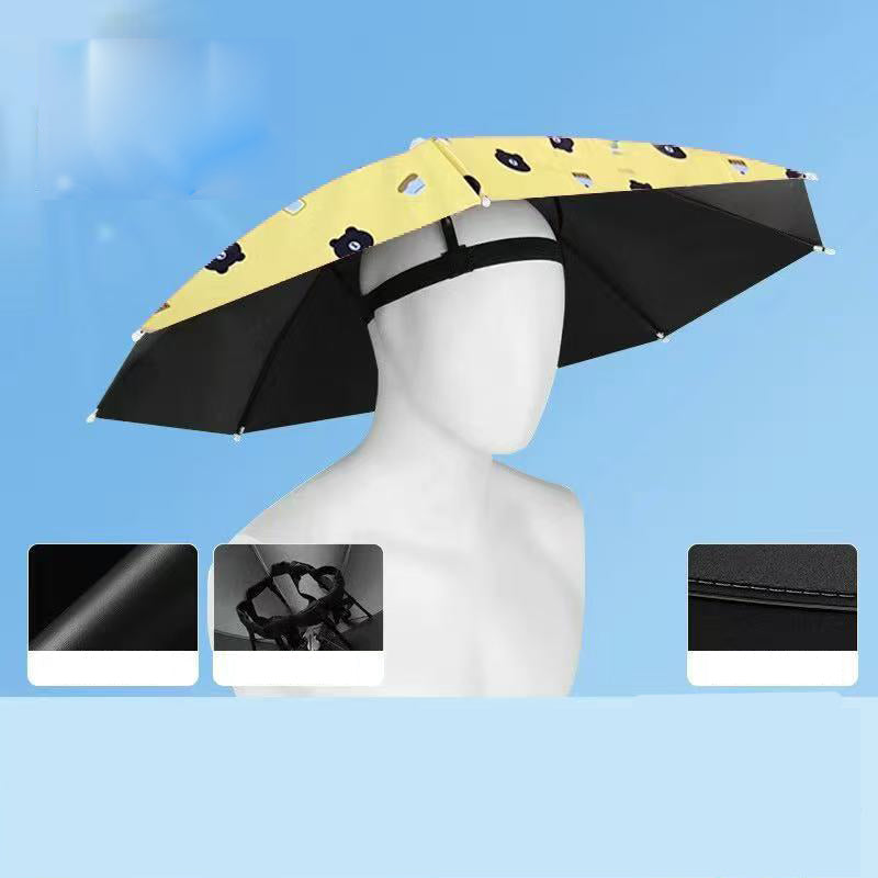 ⌛Today's Special-Lightweight Folding Sun Rain Headwear Umbrella Hat