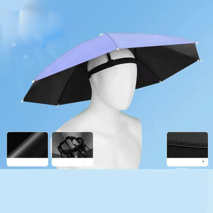 ⌛Today's Special-Lightweight Folding Sun Rain Headwear Umbrella Hat
