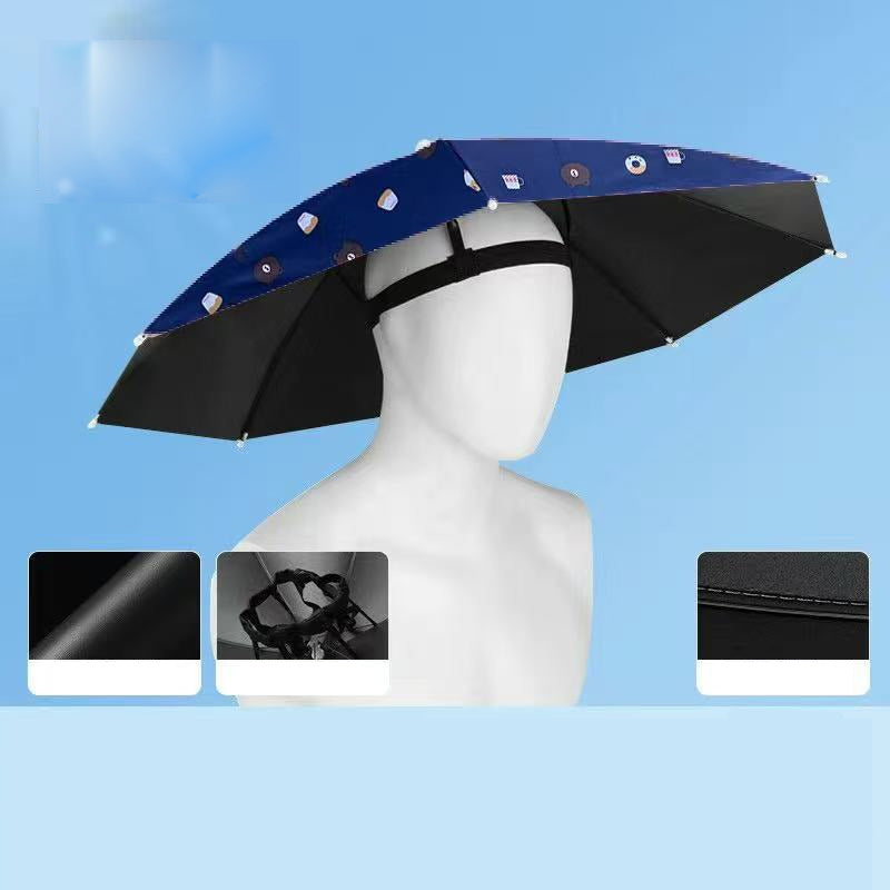 ⌛Today's Special-Lightweight Folding Sun Rain Headwear Umbrella Hat