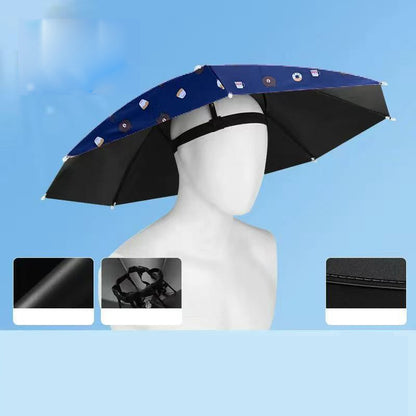 ⌛Today's Special-Lightweight Folding Sun Rain Headwear Umbrella Hat
