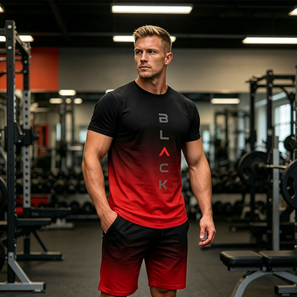 ⌛Limited-time offer-Men's Gradient T-Shirt and Shorts Set