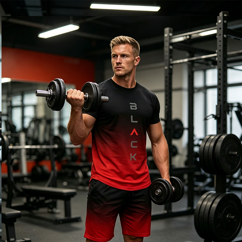 ⌛Limited-time offer-Men's Gradient T-Shirt and Shorts Set