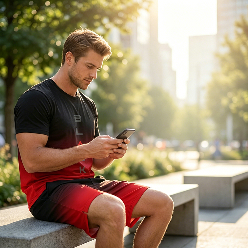 ⌛Limited-time offer-Men's Gradient T-Shirt and Shorts Set