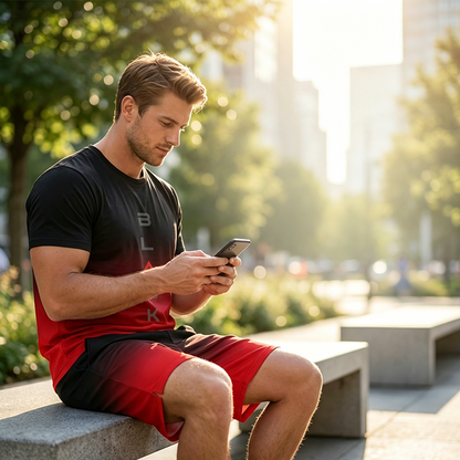 ⌛Limited-time offer-Men's Gradient T-Shirt and Shorts Set