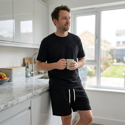 ✨New Arrivals & Special Offers-Men's Letter Tee & Drawstring Shorts Set