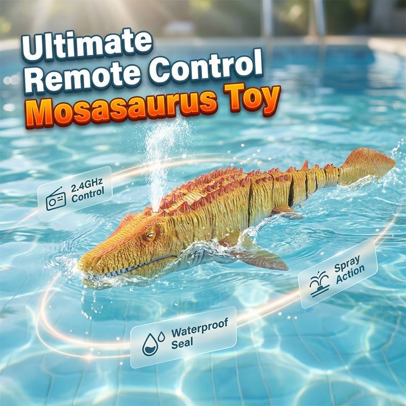 🔥Limited-time offer-2.4G RC Mosasaurus Swimming Toy with Spray