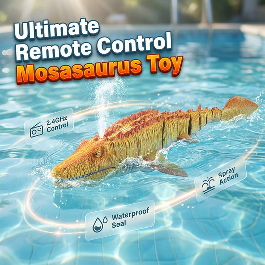 🔥Limited-time offer-2.4G RC Mosasaurus Swimming Toy with Spray