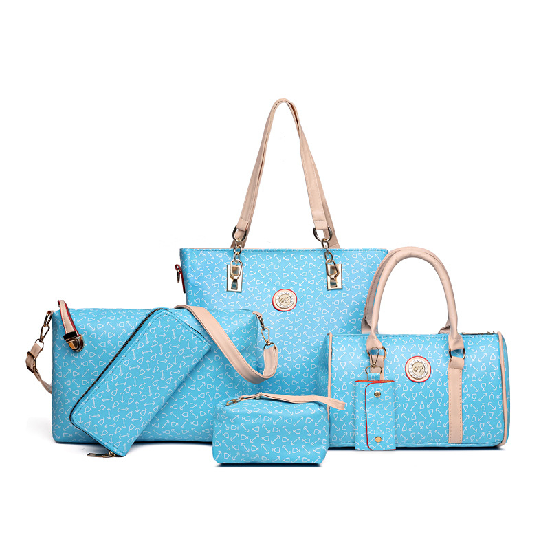 Women 6-Piece Handbag Set Fashion Bone Pattern