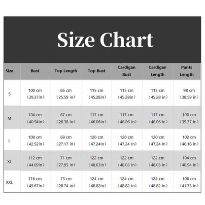 ⌛Limited-time offer-Women’s 3 Piece Outfit Contrast Color Cardigan Vest Pants Set