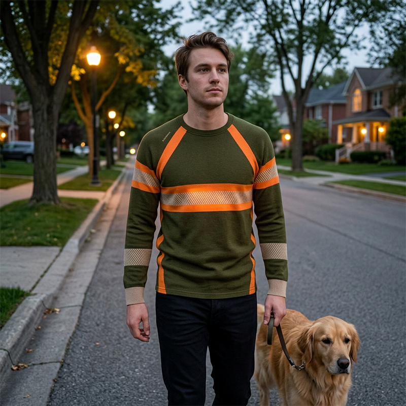 👕 50% OFF NOW! 💥 Men's Casual Contrast Stripe Long Sleeve Top – Color-block & premium blend – Crew neck, lightweight – perfect for layering or stand-alone style ✨