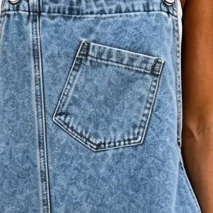 👗 60% OFF NOW! 👖 Women's Sleeveless Denim Overall Midi Dress – Soft denim & relaxed fit – Vintage style, side pockets – perfect for casual days or summer layering ✨