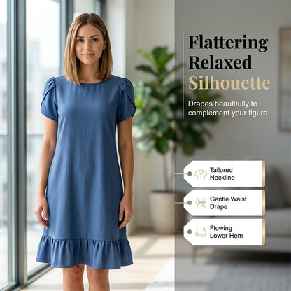 👗✨Elegant Washed Denim Dress – Effortless Everyday Elegance💙