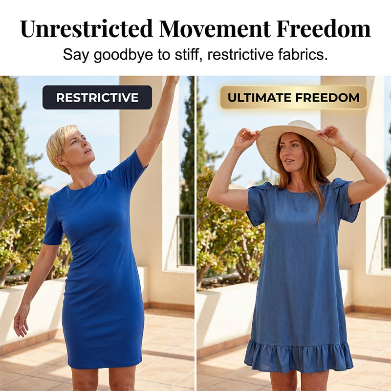 👗✨Elegant Washed Denim Dress – Effortless Everyday Elegance💙