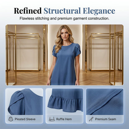 👗✨Elegant Washed Denim Dress – Effortless Everyday Elegance💙