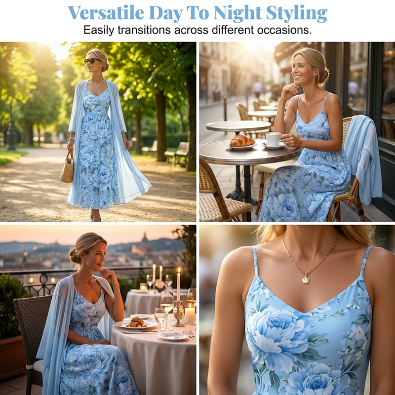 🔥New Arrivals & Best Sellers-Women's Elegant Two-Piece Floral Dress Set