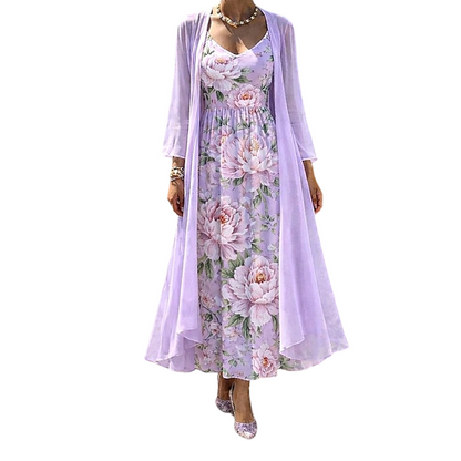 🔥New Arrivals & Best Sellers-Women's Elegant Two-Piece Floral Dress Set