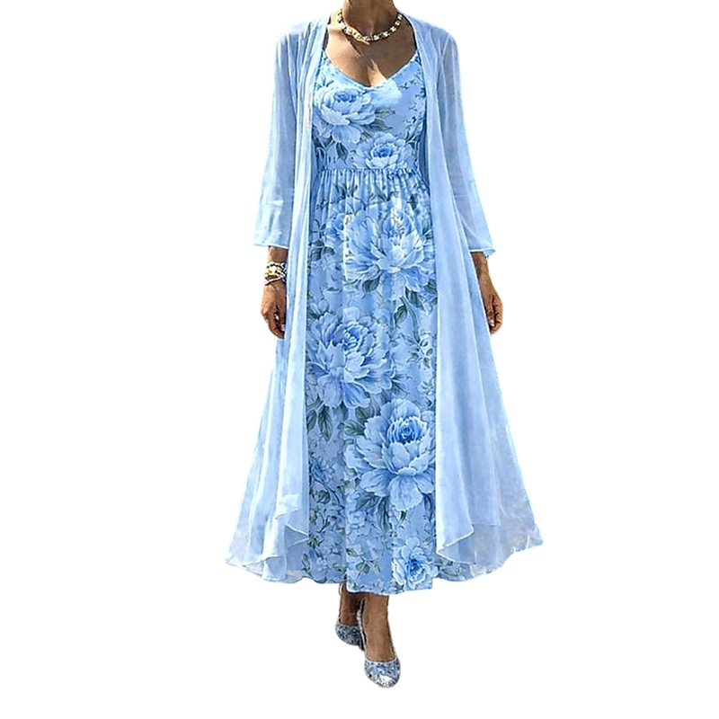 🔥New Arrivals & Best Sellers-Women's Elegant Two-Piece Floral Dress Set