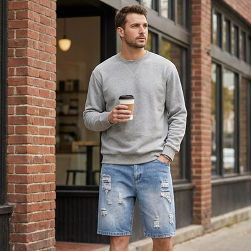 🔥New Arrivals & Best Sellers-Men’s Ripped Distressed Denim Shorts