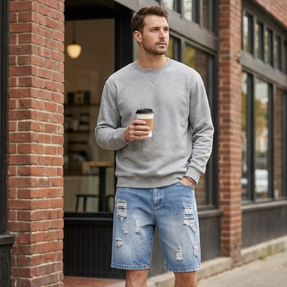 🔥New Arrivals & Best Sellers-Men’s Ripped Distressed Denim Shorts