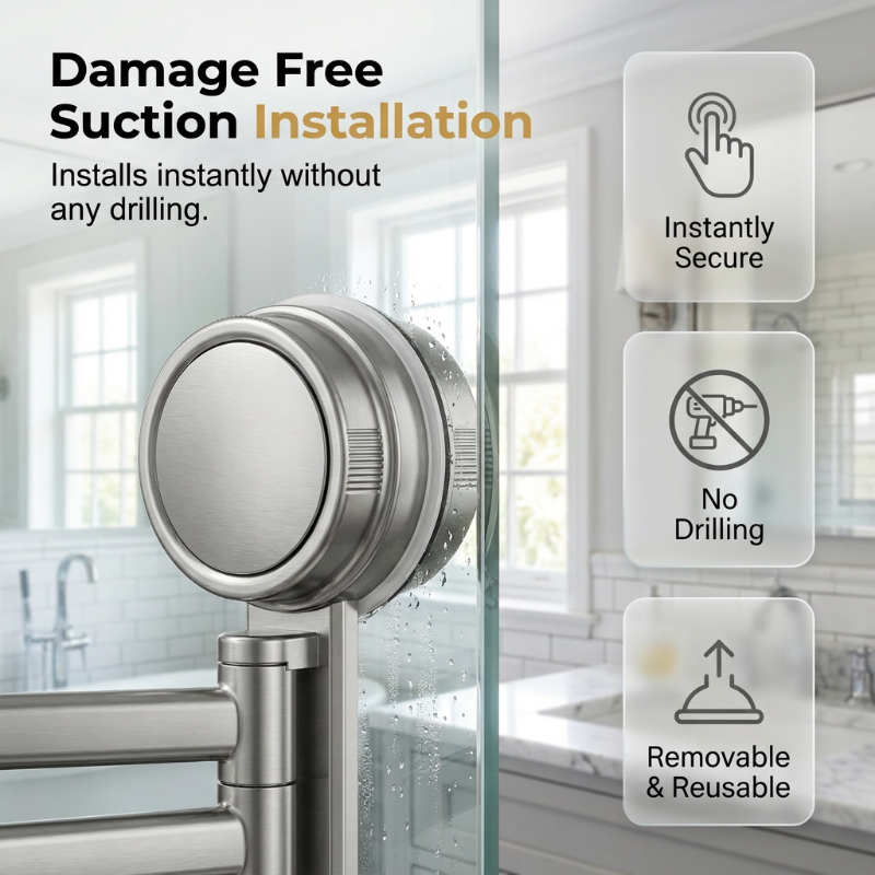 🔥Limited-time offer-Heavy Duty Suction Towel Rack