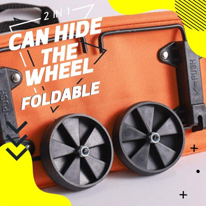 🔥Limited Offer $26.8!!⚡50K+ SOLD!🛍️2-in-1 Convertible shopping tote – hides wheels, holds 20kg, expands with zipper!