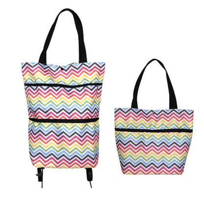 🔥Limited Offer $26.8!!⚡50K+ SOLD!🛍️2-in-1 Convertible shopping tote – hides wheels, holds 20kg, expands with zipper!