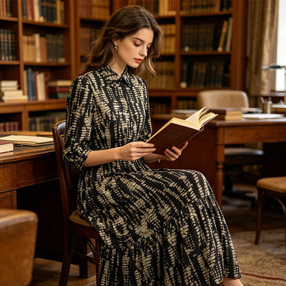 🔥New Arrivals & Best Sellers-Women's Elegant Printed Tiered Maxi Dress