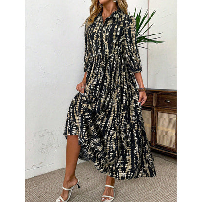 🔥New Arrivals & Best Sellers-Women's Elegant Printed Tiered Maxi Dress