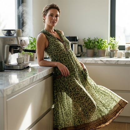 Women's Summer Leopard Printed Maxi Dress