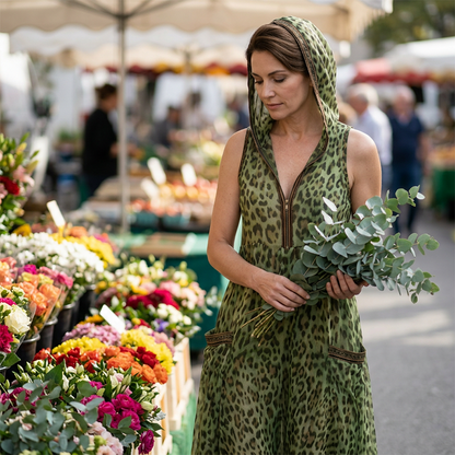 Women's Summer Leopard Printed Maxi Dress