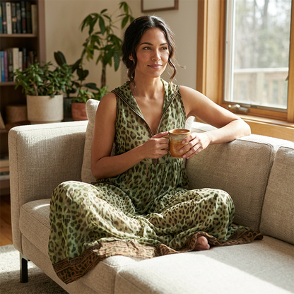 Women's Summer Leopard Printed Maxi Dress