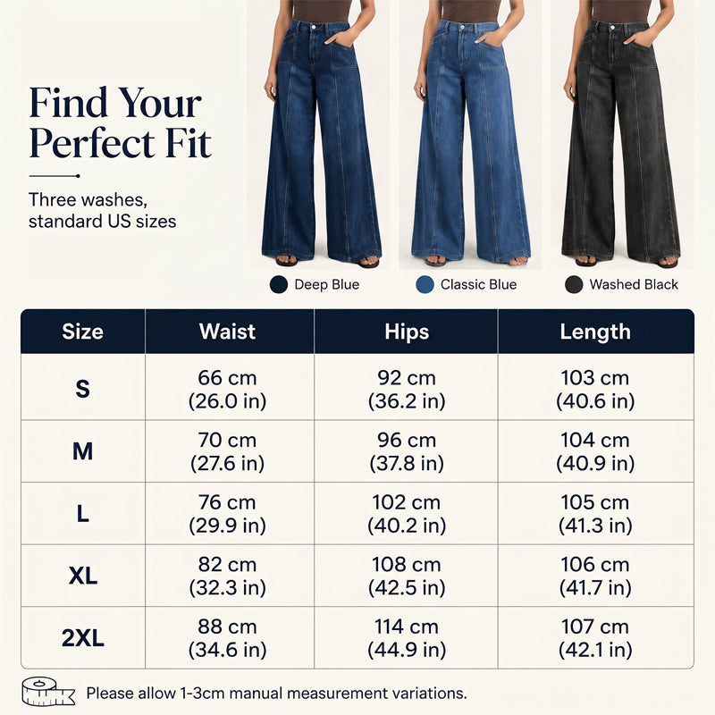 👖Women's High-Waisted Wide-Leg Jeans– Flattering Vintage Fit Denim ✨