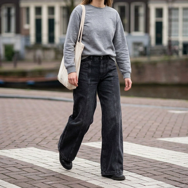 👖Women's High-Waisted Wide-Leg Jeans– Flattering Vintage Fit Denim ✨