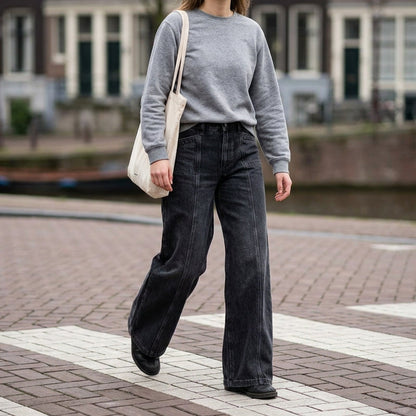 👖Women's High-Waisted Wide-Leg Jeans– Flattering Vintage Fit Denim ✨