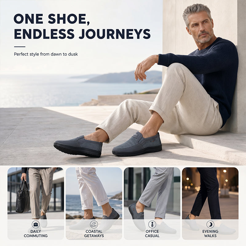 👟Men’s Breathable Slip-On Casual Shoes – Lightweight Everyday Comfort Sneakers ✨