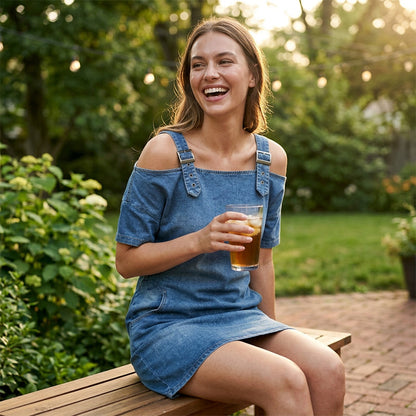 🔥New Arrivals & Special Offers-Women‘s Denim Dress with Adjustable Buckles and Pockets