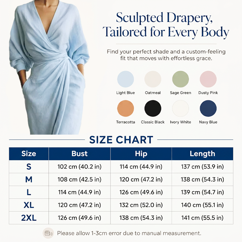 Women's Elegant V-Neck Wrap Maxi Dress