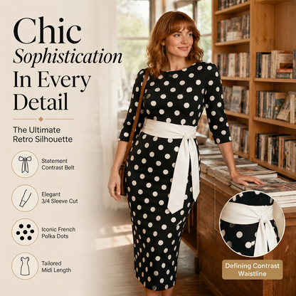 Women's Retro Elegant Polka Dot Dress