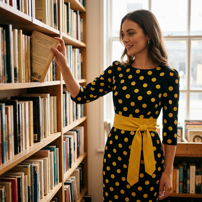 Women's Retro Elegant Polka Dot Dress
