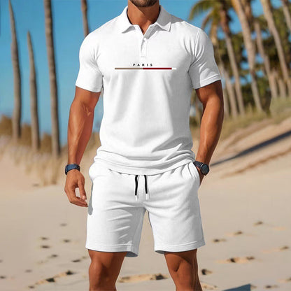 👕 2-piece polo shirt & shorts set for men – breathable, comfortable, versatile – perfect for sports, everyday wear, and relaxing outings ☀️