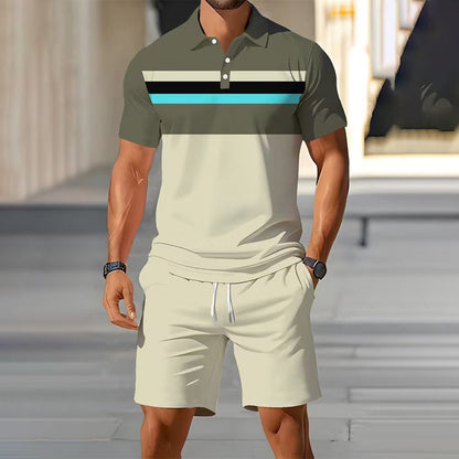 👕 2-piece polo shirt & shorts set for men – breathable, comfortable, versatile – perfect for sports, everyday wear, and relaxing outings ☀️